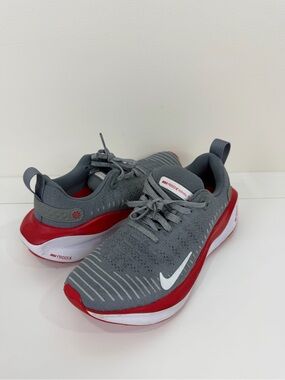 Nike ReactX Infinity Run 4 Cool Grey University Red Running Shoes Size 6